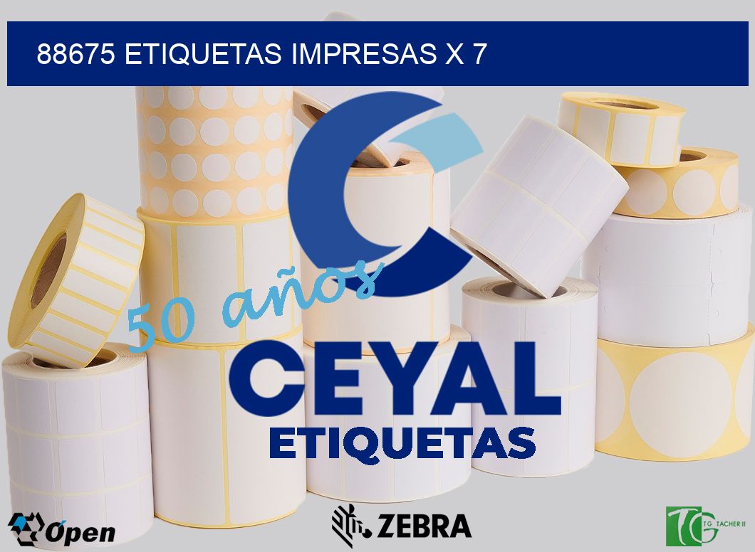 88675 Etiquetas impresas x 7