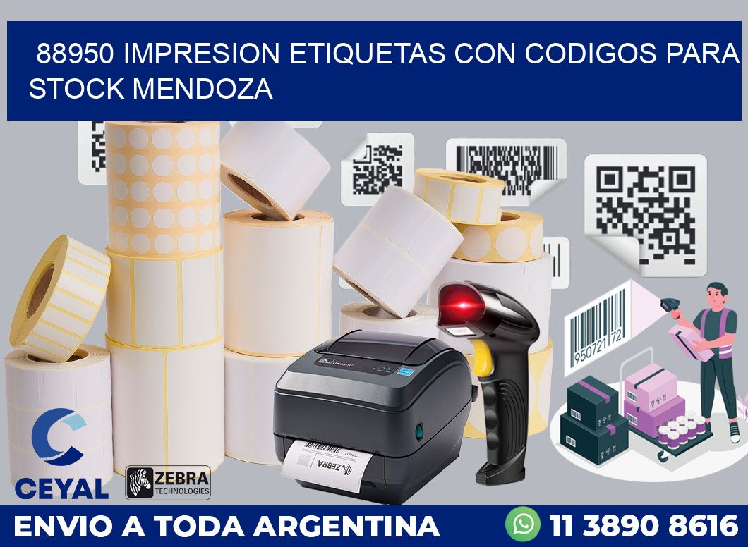 88950 IMPRESION ETIQUETAS CON CODIGOS PARA STOCK MENDOZA