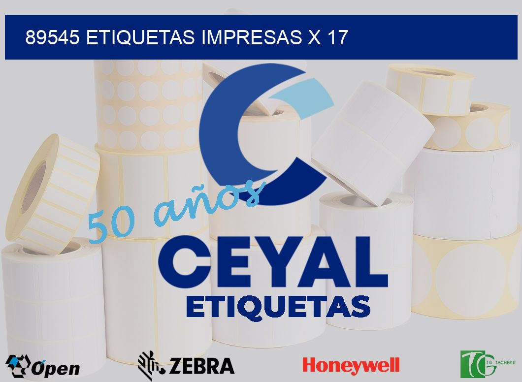 89545 Etiquetas impresas x 17