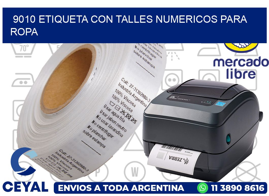 9010 ETIQUETA CON TALLES NUMERICOS PARA ROPA