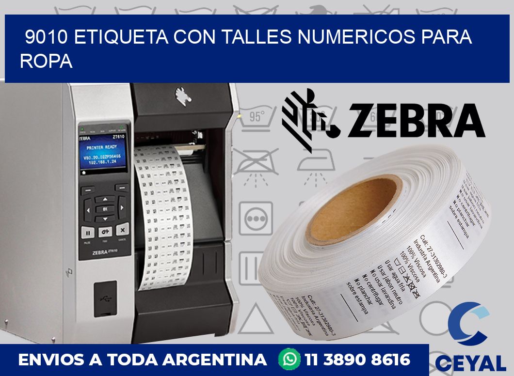 9010 ETIQUETA CON TALLES NUMERICOS PARA ROPA