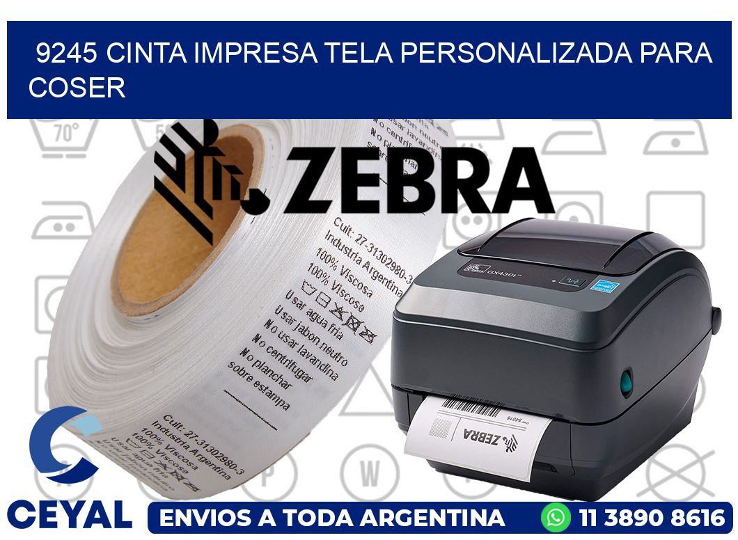 9245 CINTA IMPRESA TELA PERSONALIZADA PARA COSER