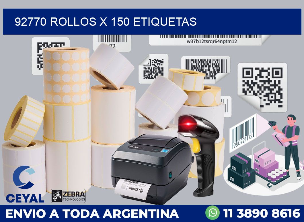 92770 Rollos x 150 etiquetas