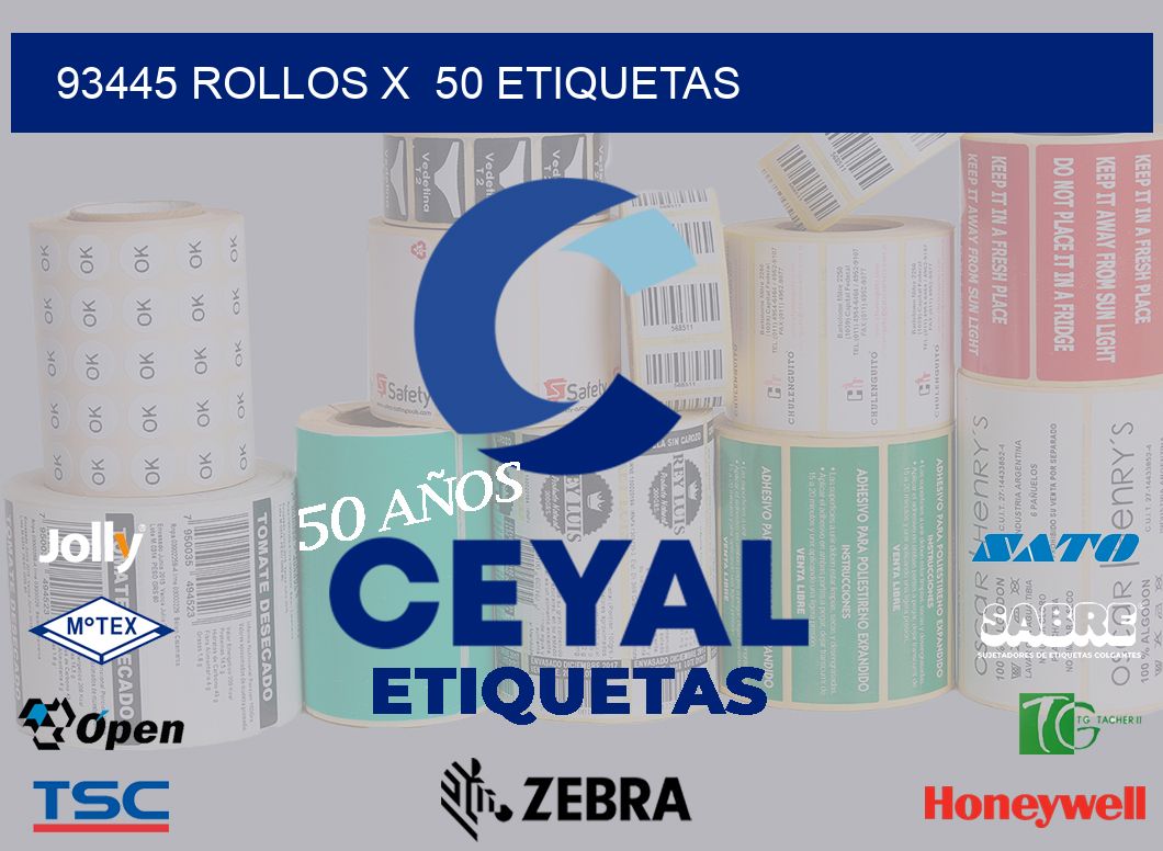 93445 Rollos x  50 etiquetas