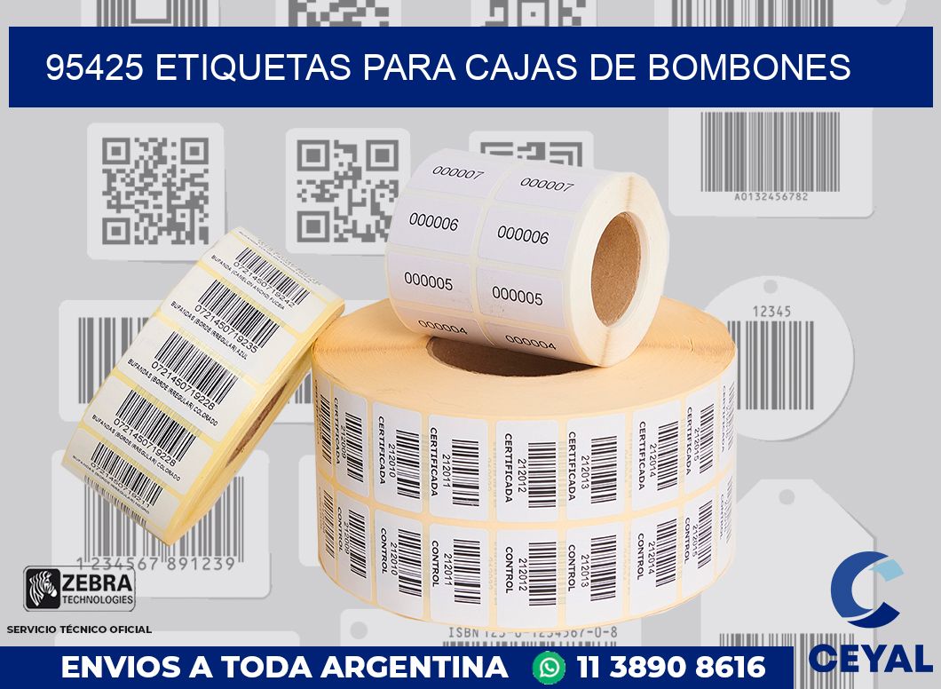 95425 ETIQUETAS PARA CAJAS DE BOMBONES