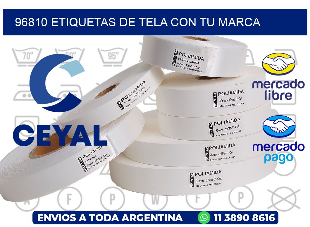 96810 ETIQUETAS DE TELA CON TU MARCA