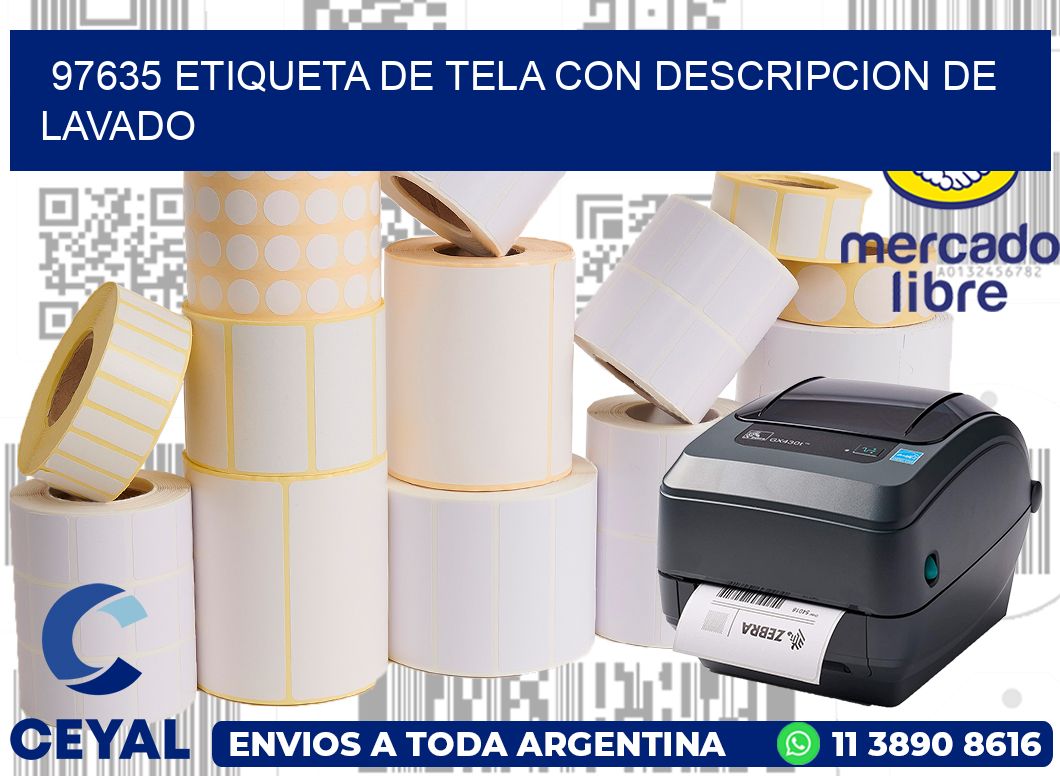 97635 ETIQUETA DE TELA CON DESCRIPCION DE LAVADO