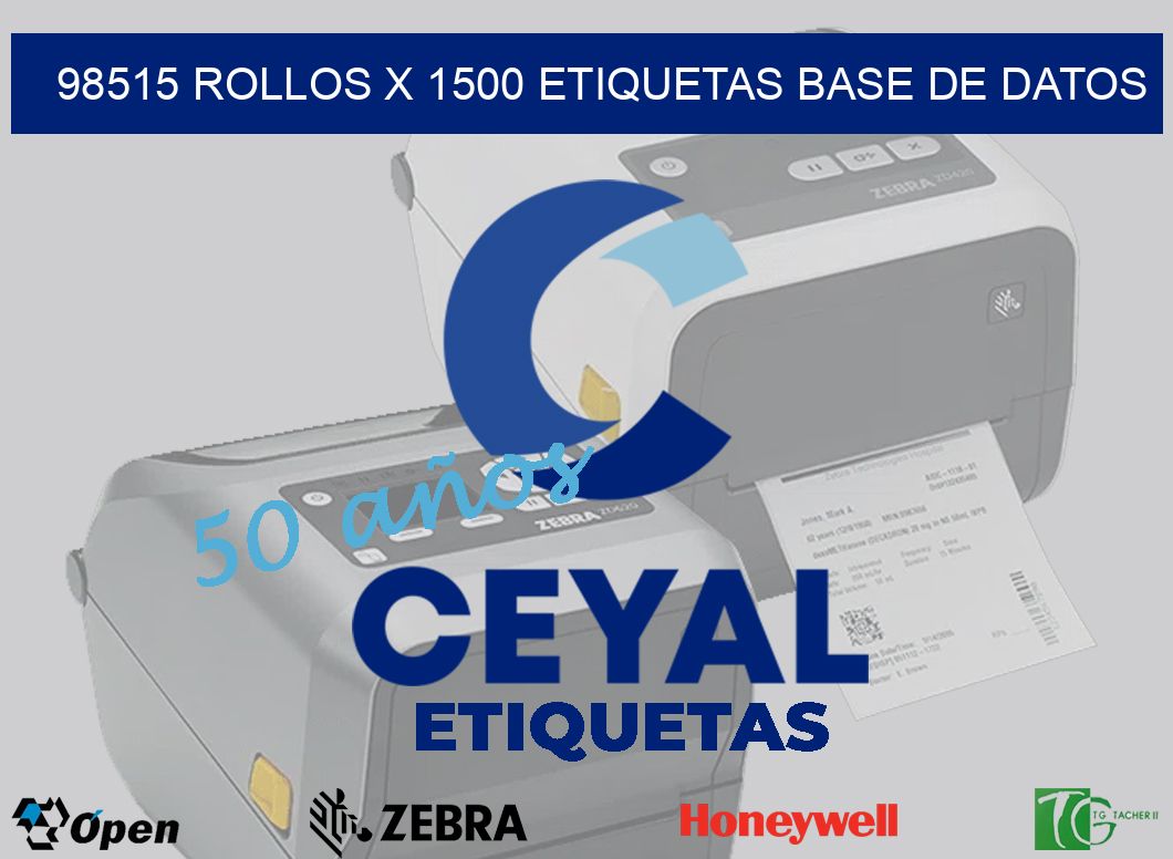 98515 Rollos x 1500 etiquetas base de datos