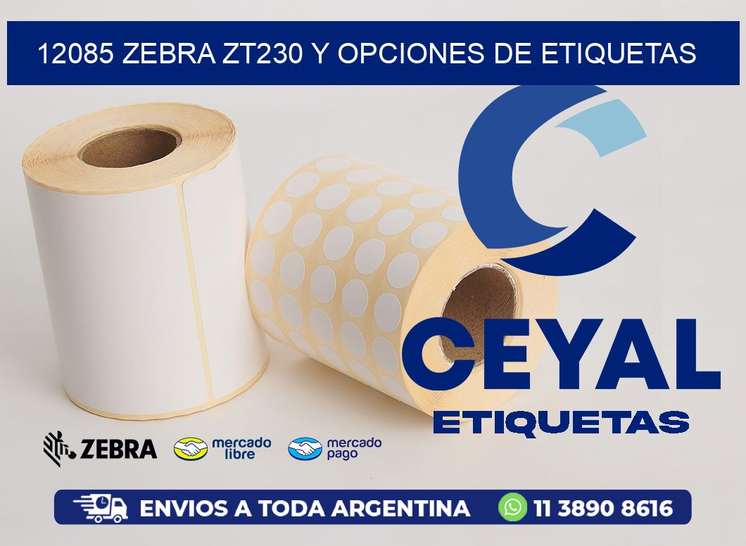12085 Zebra ZT230 y Opciones de Etiquetas