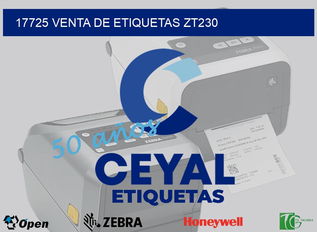 17725 VENTA DE ETIQUETAS ZT230