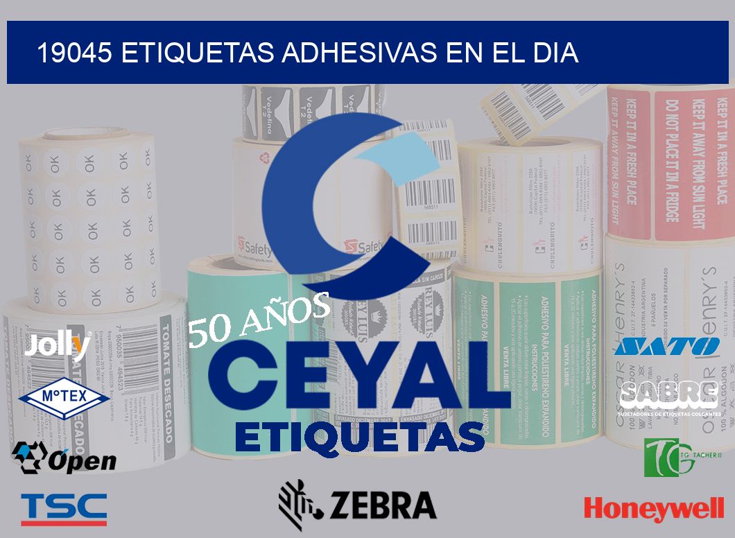 19045 ETIQUETAS ADHESIVAS EN EL DIA