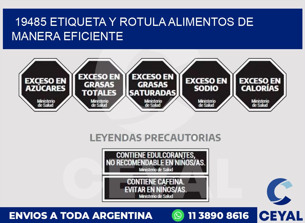 19485 ETIQUETA Y ROTULA ALIMENTOS DE MANERA EFICIENTE