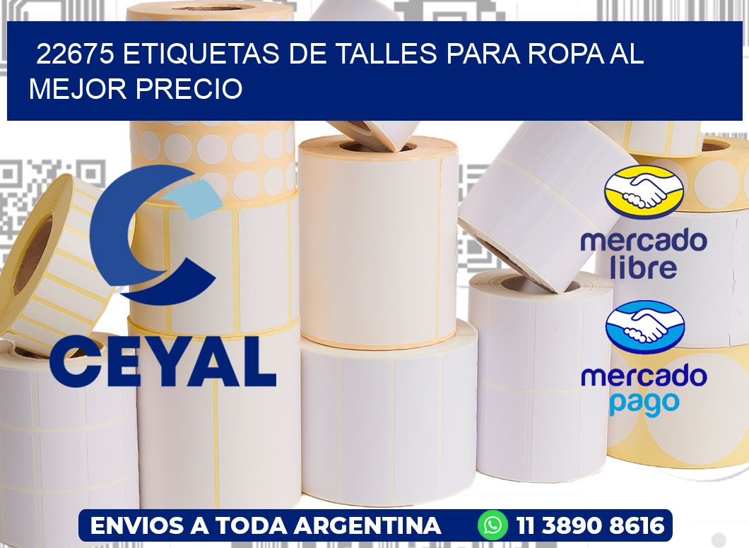 22675 ETIQUETAS DE TALLES PARA ROPA AL MEJOR PRECIO