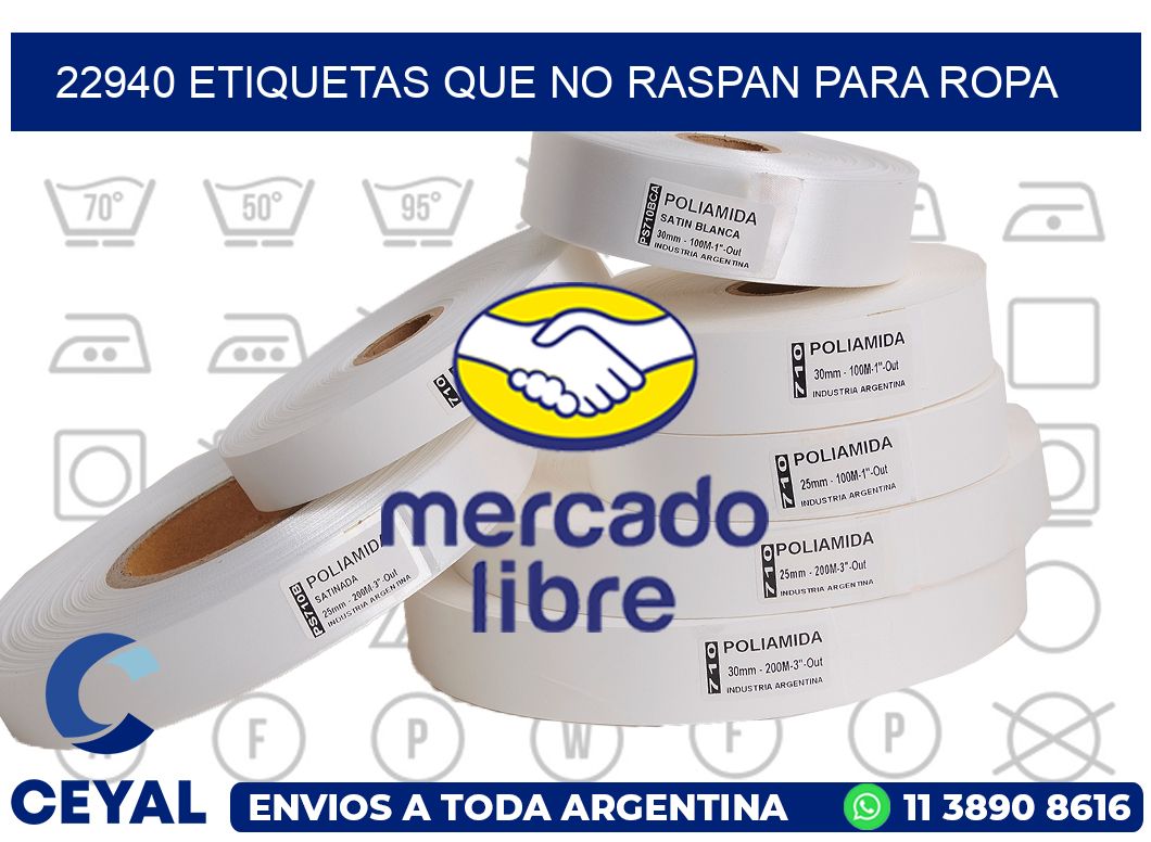 22940 ETIQUETAS QUE NO RASPAN PARA ROPA
