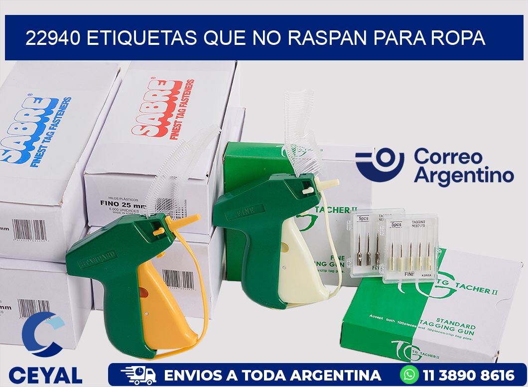 22940 ETIQUETAS QUE NO RASPAN PARA ROPA