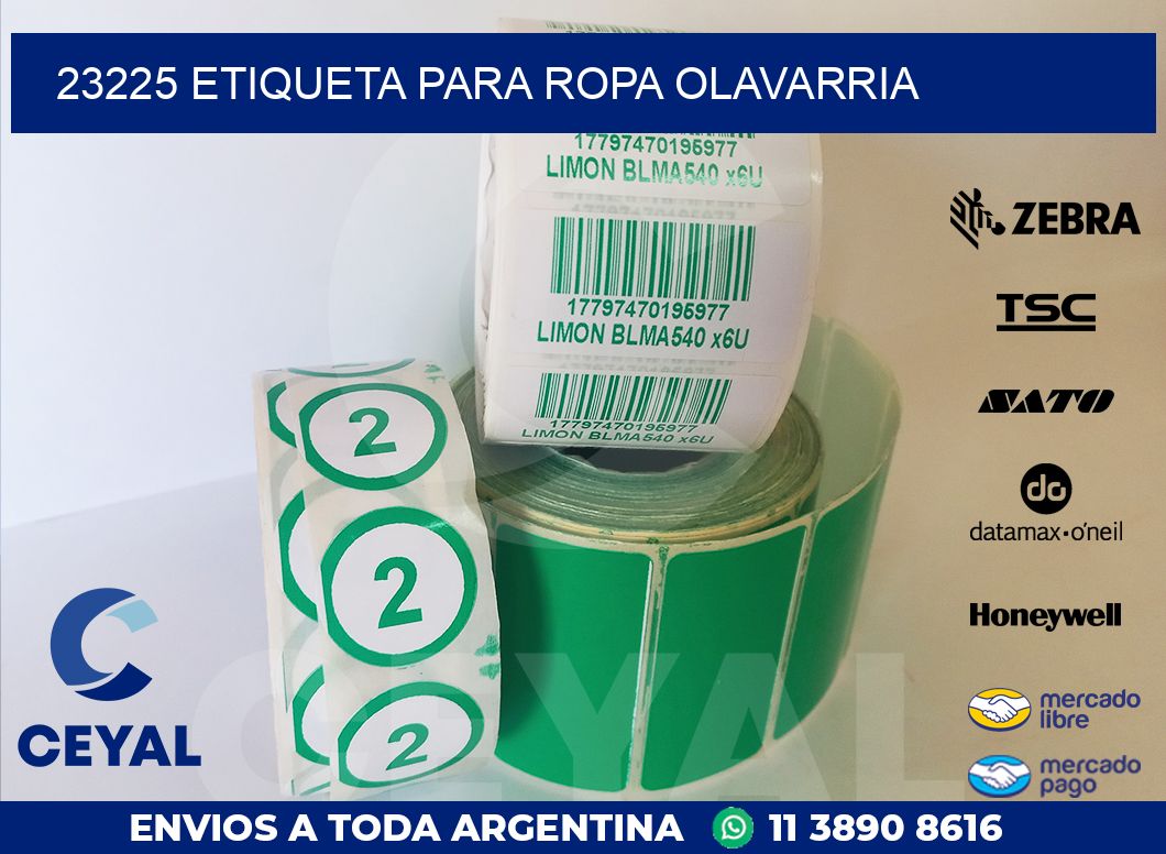 23225 ETIQUETA PARA ROPA OLAVARRIA