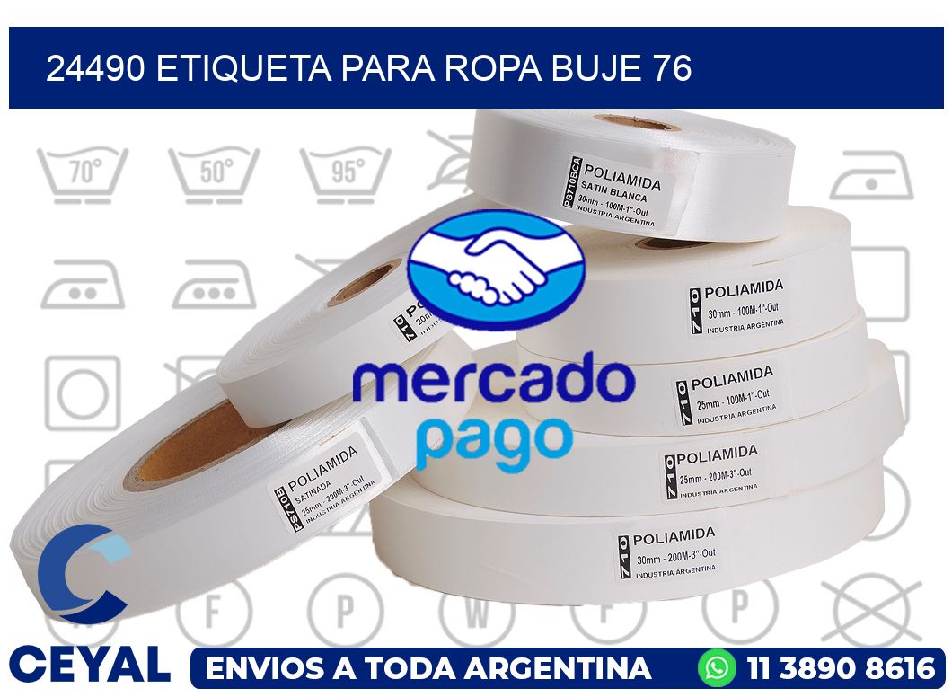 24490 ETIQUETA PARA ROPA BUJE 76