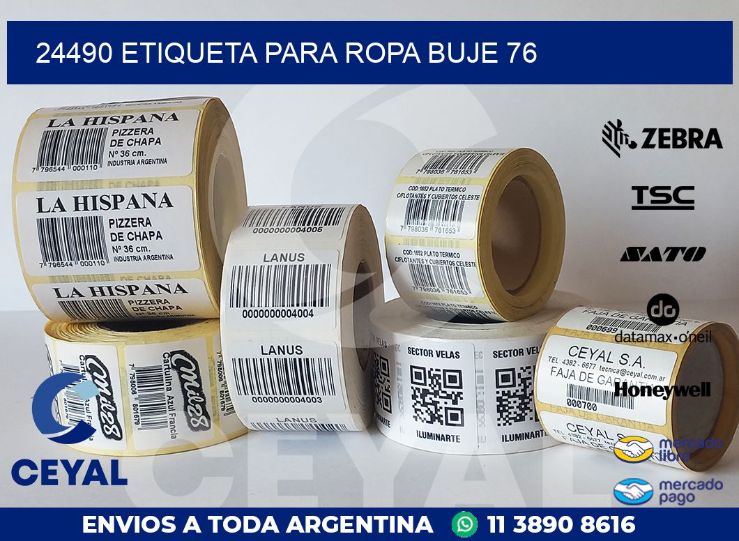 24490 ETIQUETA PARA ROPA BUJE 76