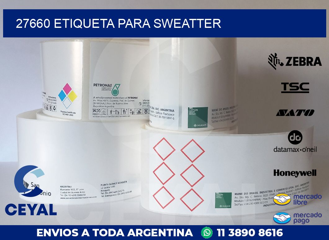 27660 ETIQUETA PARA SWEATTER