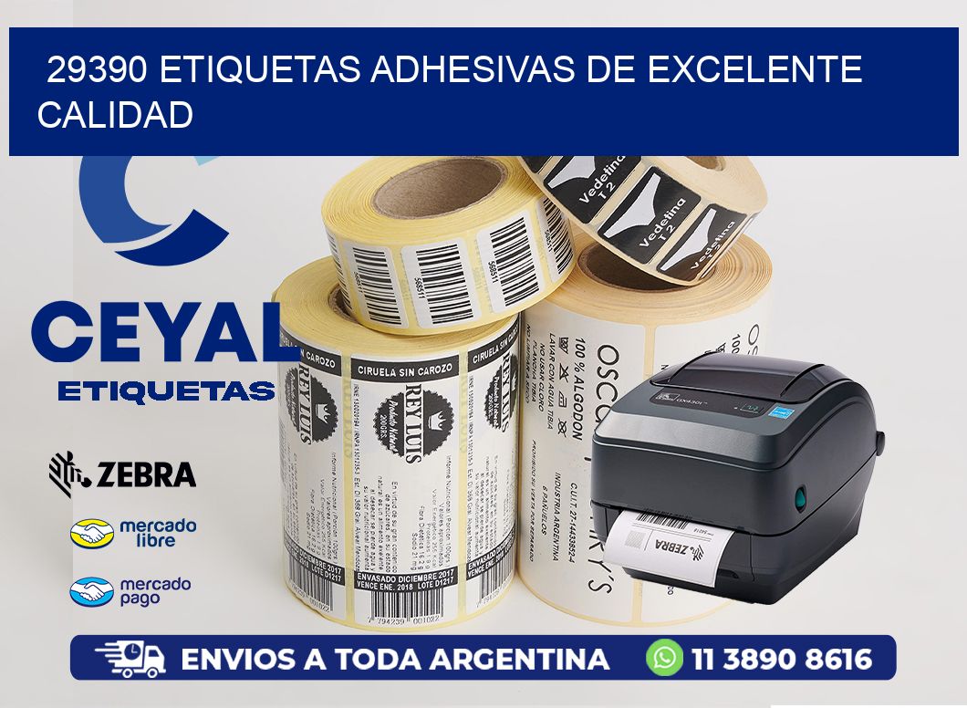 29390 ETIQUETAS ADHESIVAS DE EXCELENTE CALIDAD