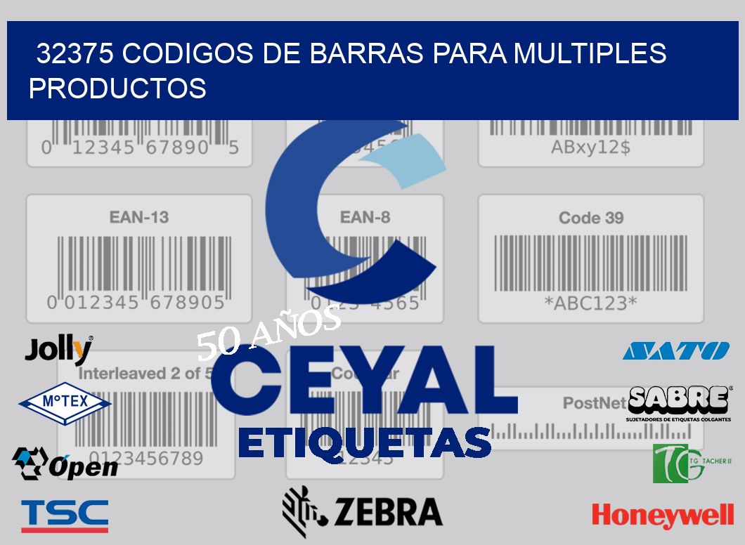 32375 CODIGOS DE BARRAS PARA MULTIPLES PRODUCTOS