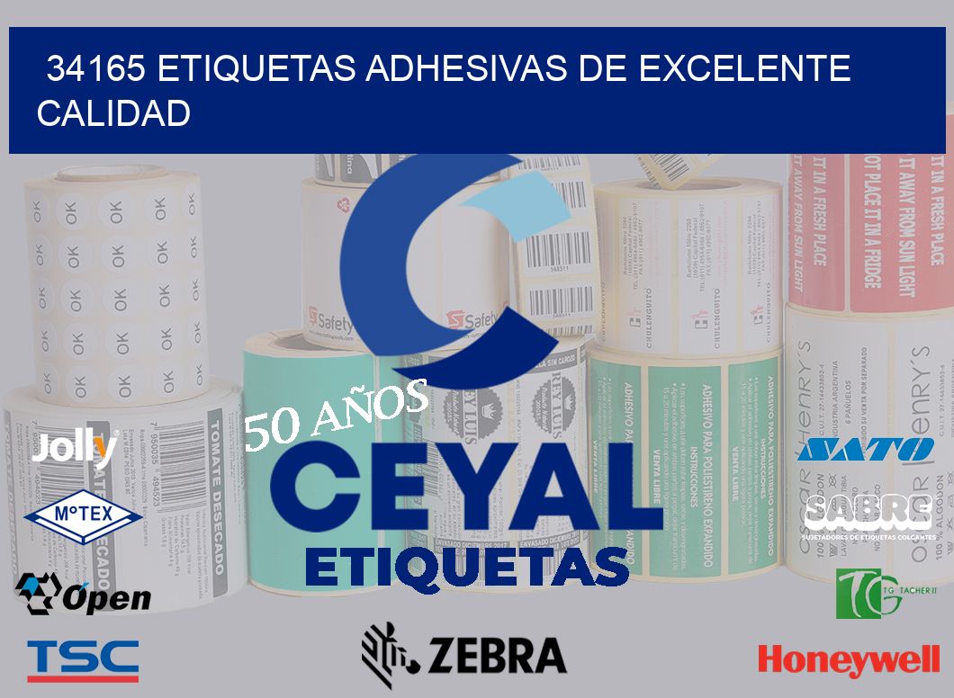 34165 ETIQUETAS ADHESIVAS DE EXCELENTE CALIDAD