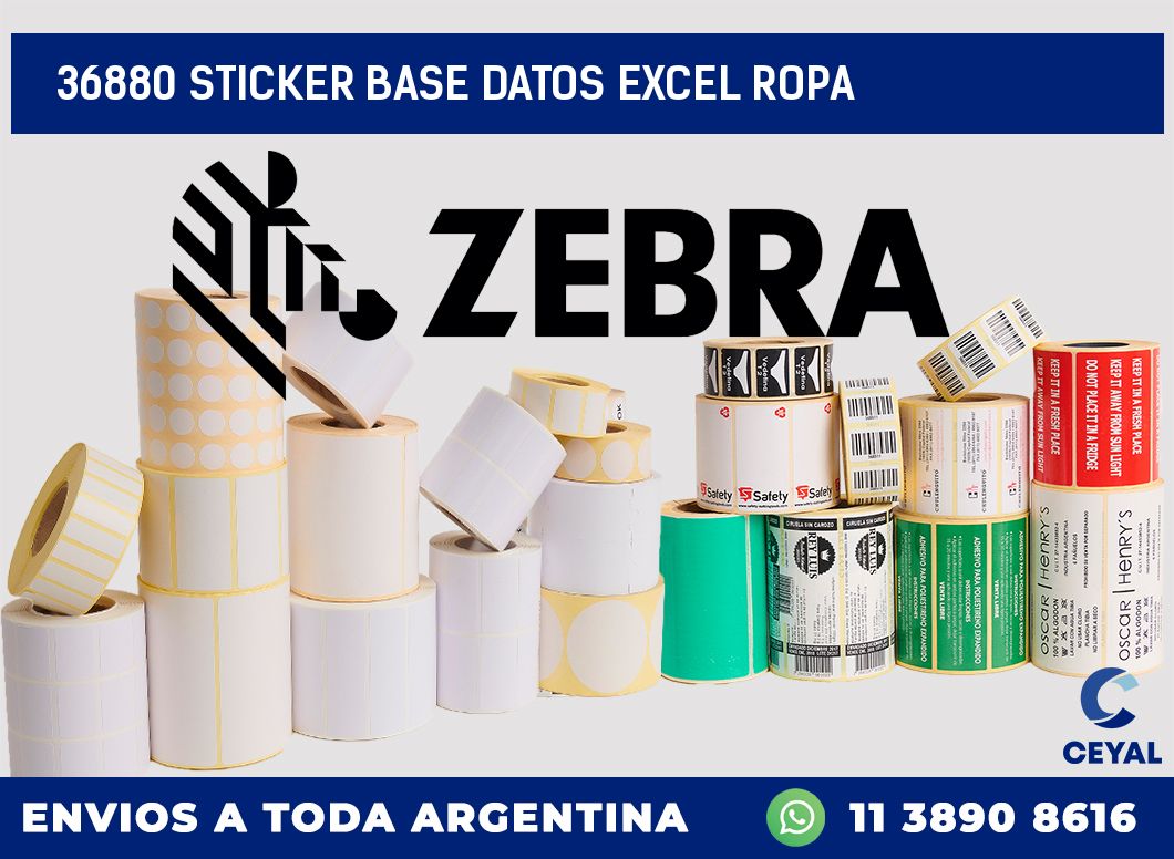 36880 sticker base datos excel ropa