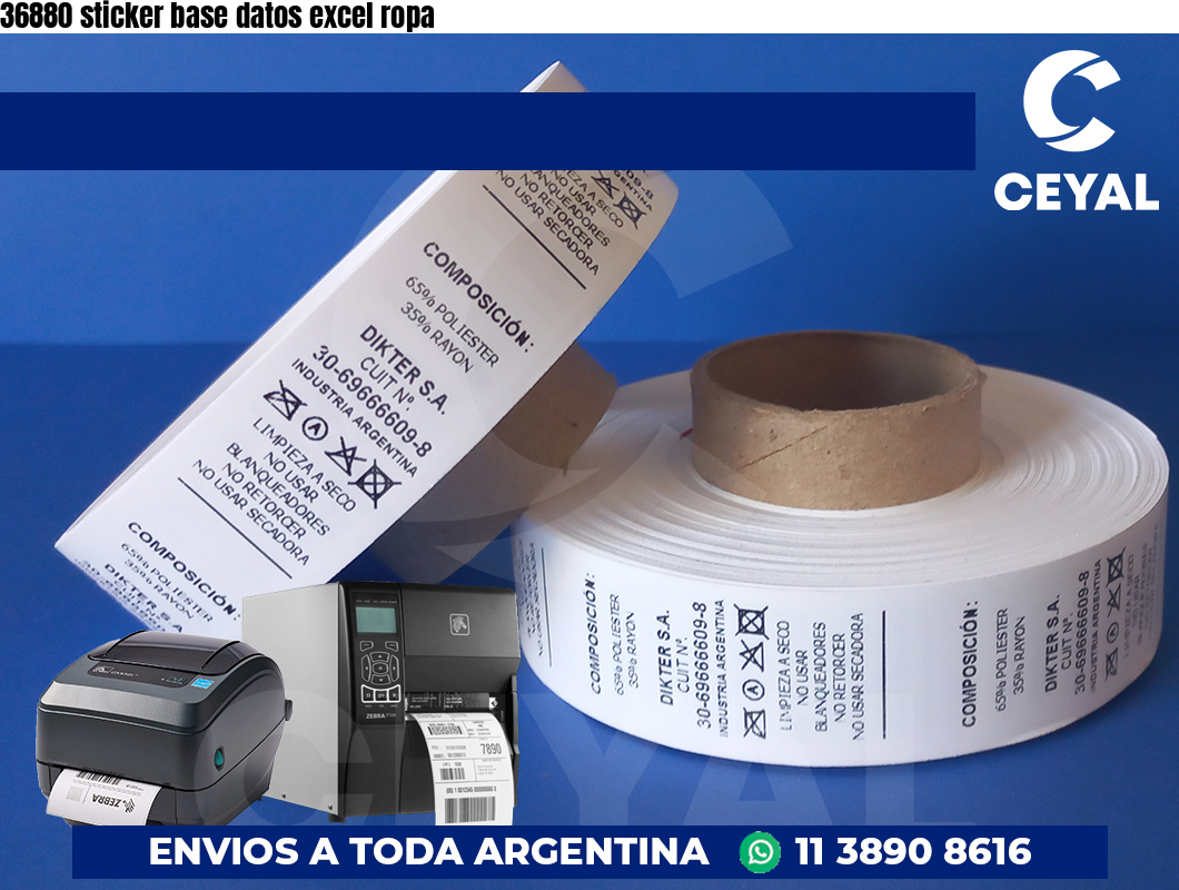 36880 sticker base datos excel ropa