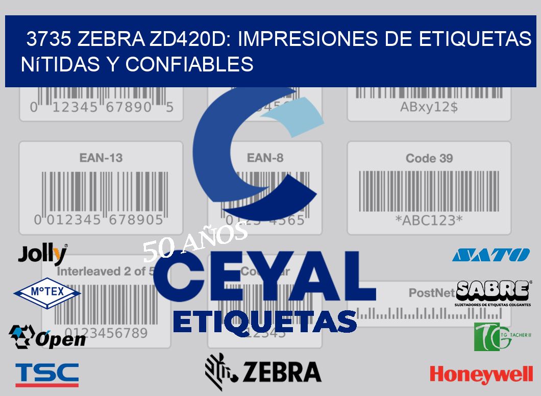 3735 Zebra ZD420D: Impresiones de Etiquetas Nítidas y Confiables