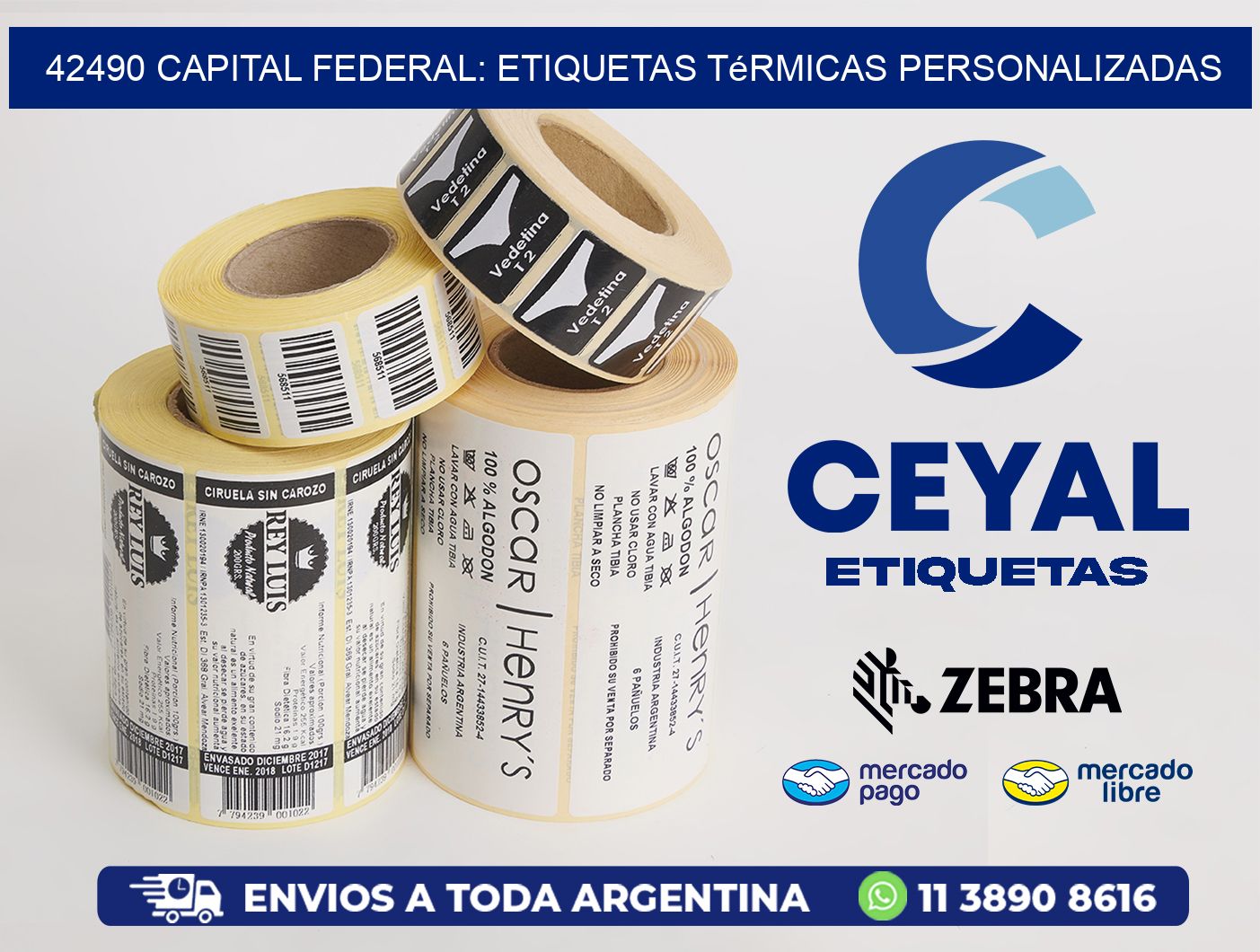 42490 Capital Federal: Etiquetas Térmicas Personalizadas