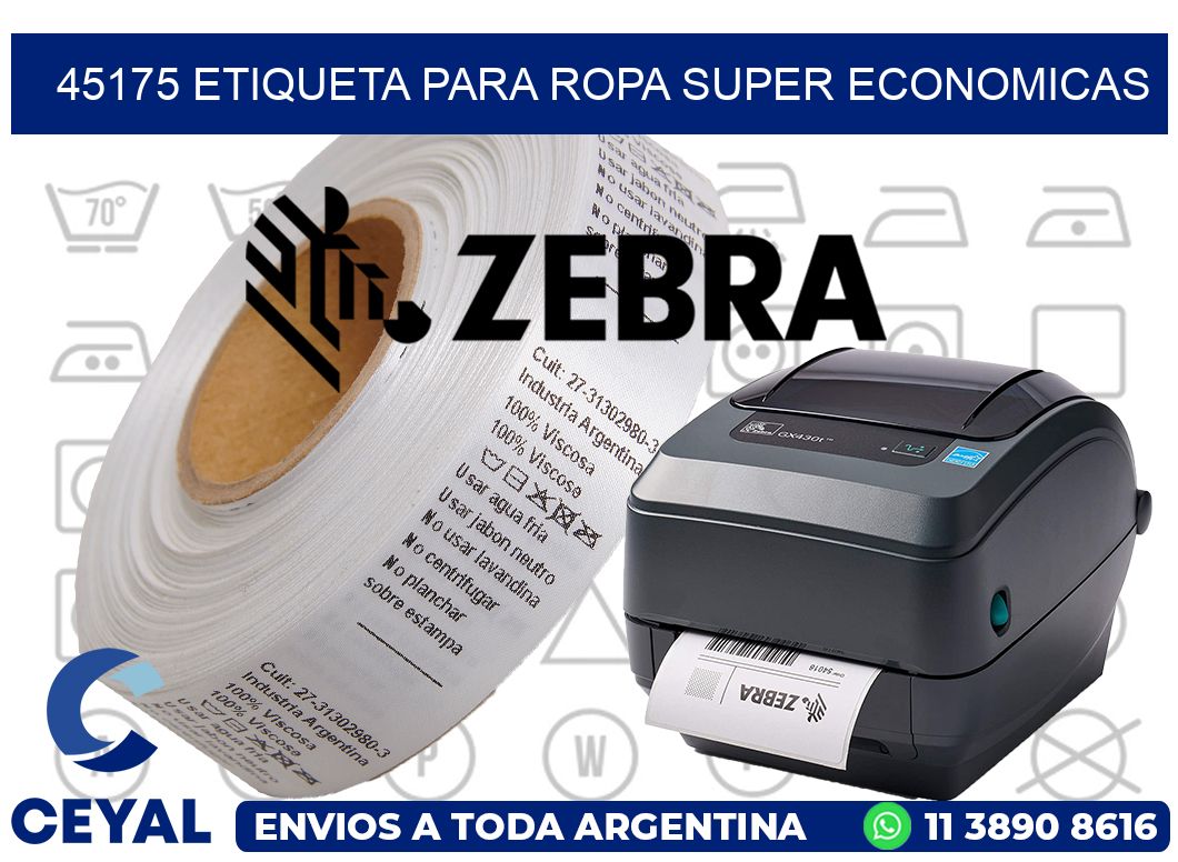 45175 ETIQUETA PARA ROPA SUPER ECONOMICAS