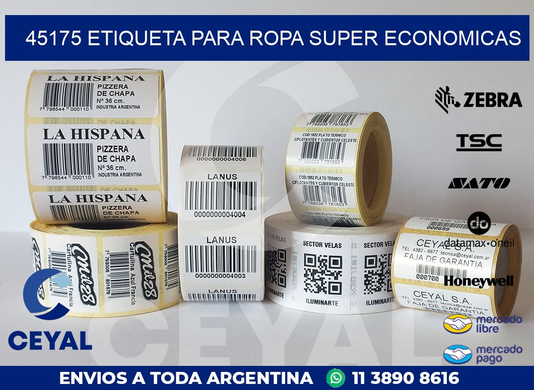 45175 ETIQUETA PARA ROPA SUPER ECONOMICAS