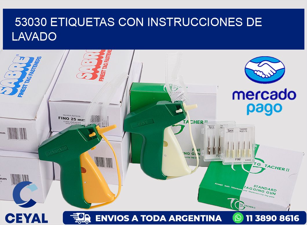 53030 ETIQUETAS CON INSTRUCCIONES DE LAVADO