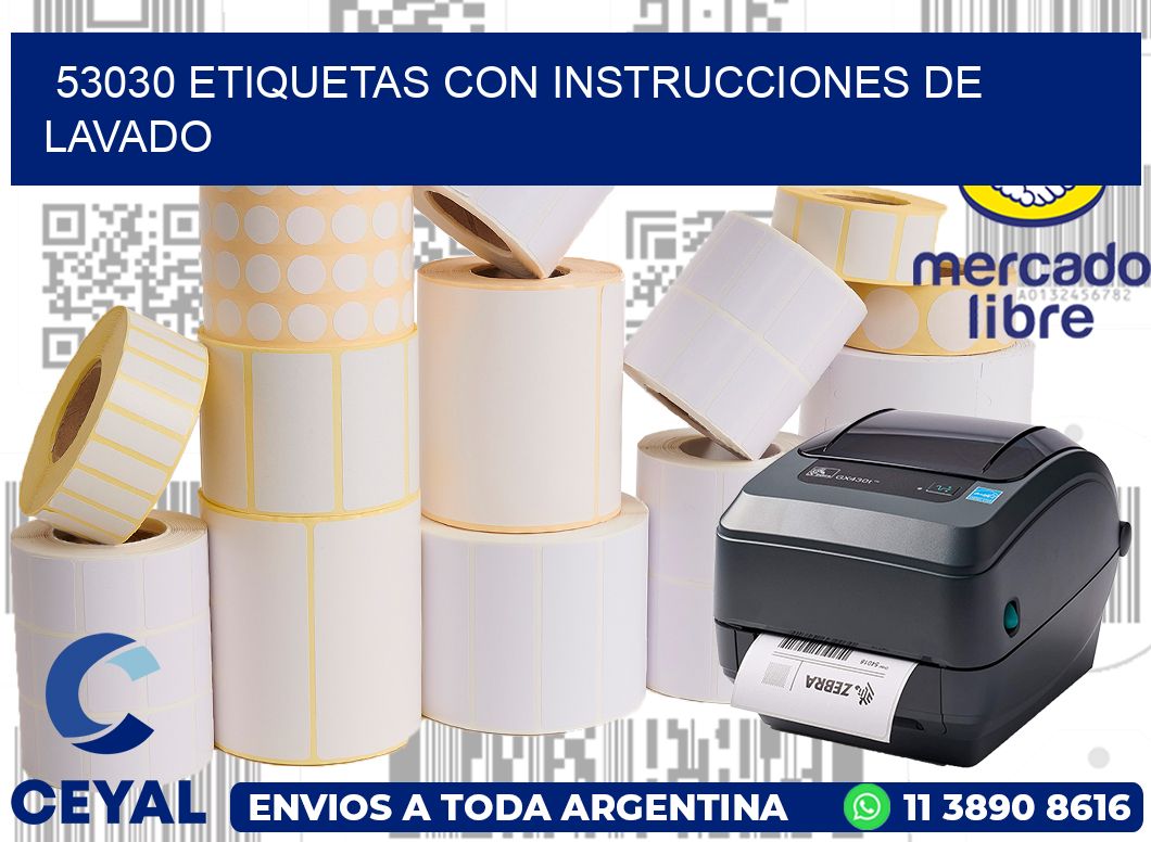 53030 ETIQUETAS CON INSTRUCCIONES DE LAVADO
