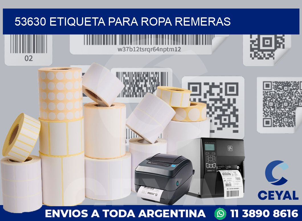 53630 ETIQUETA PARA ROPA REMERAS