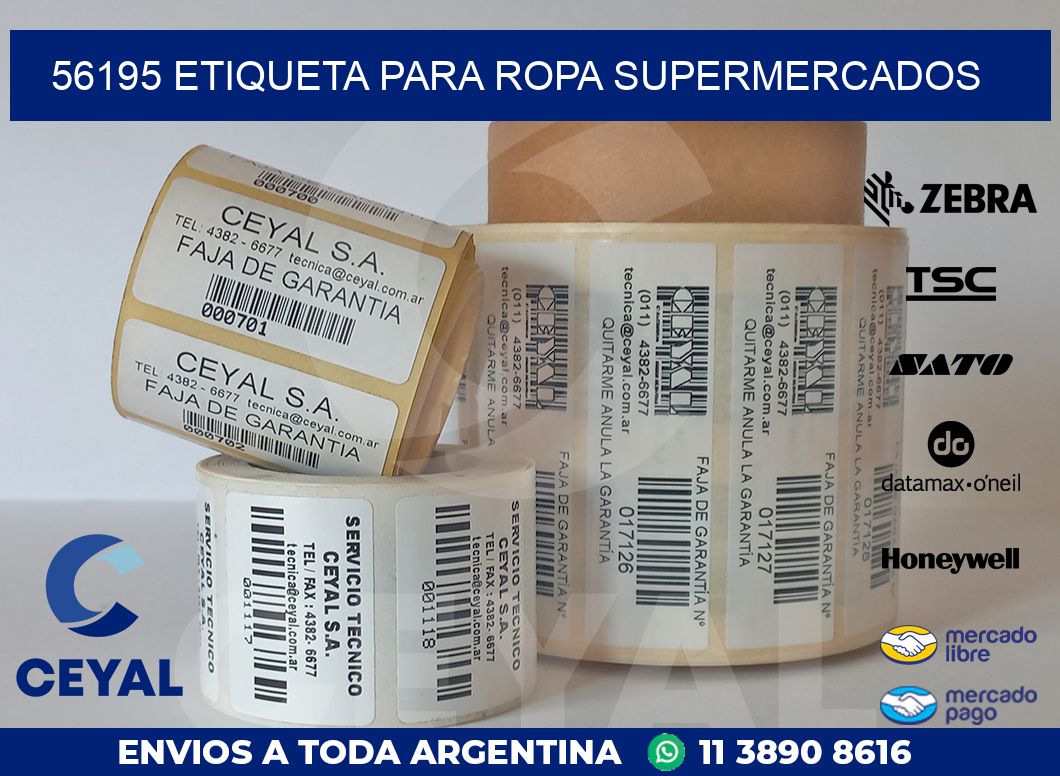 56195 ETIQUETA PARA ROPA SUPERMERCADOS