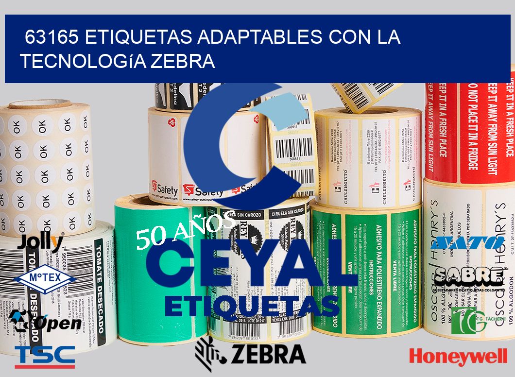 63165 Etiquetas Adaptables con la Tecnología Zebra