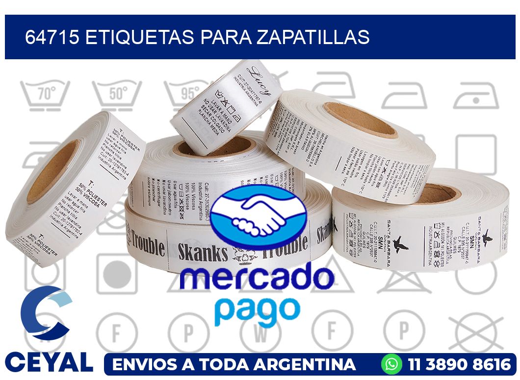 64715 ETIQUETAS PARA ZAPATILLAS