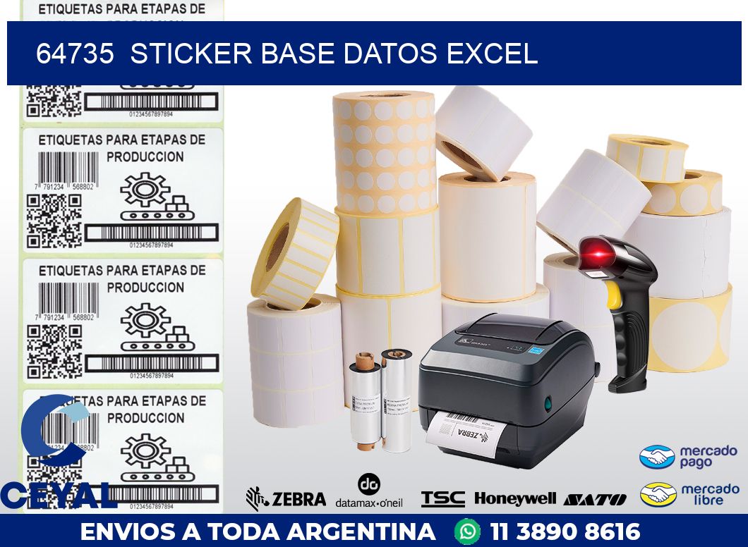 64735  sticker base datos excel