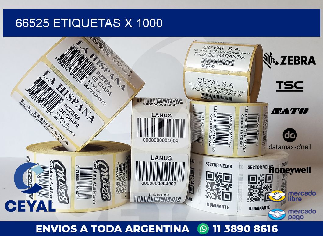 66525 ETIQUETAS X 1000