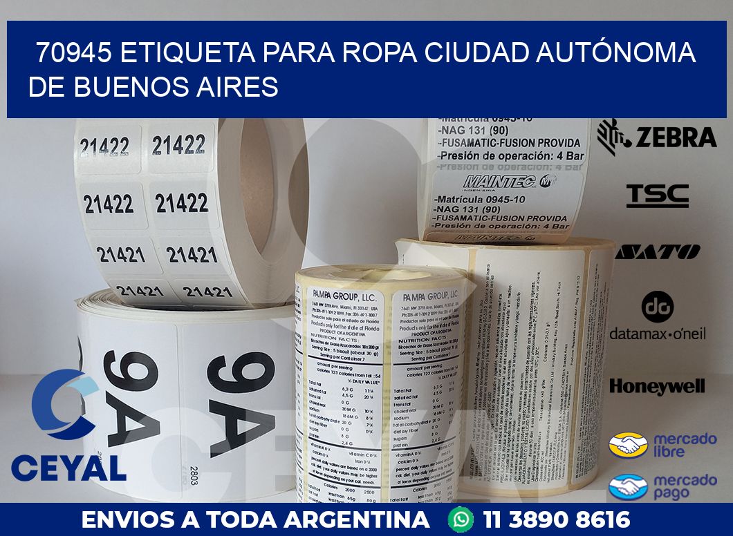 70945 ETIQUETA PARA ROPA CIUDAD AUTÓNOMA DE BUENOS AIRES