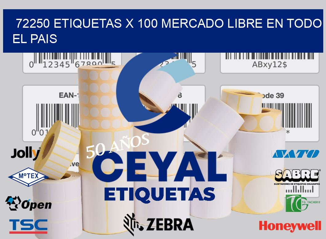 72250 ETIQUETAS X 100 MERCADO LIBRE EN TODO EL PAIS