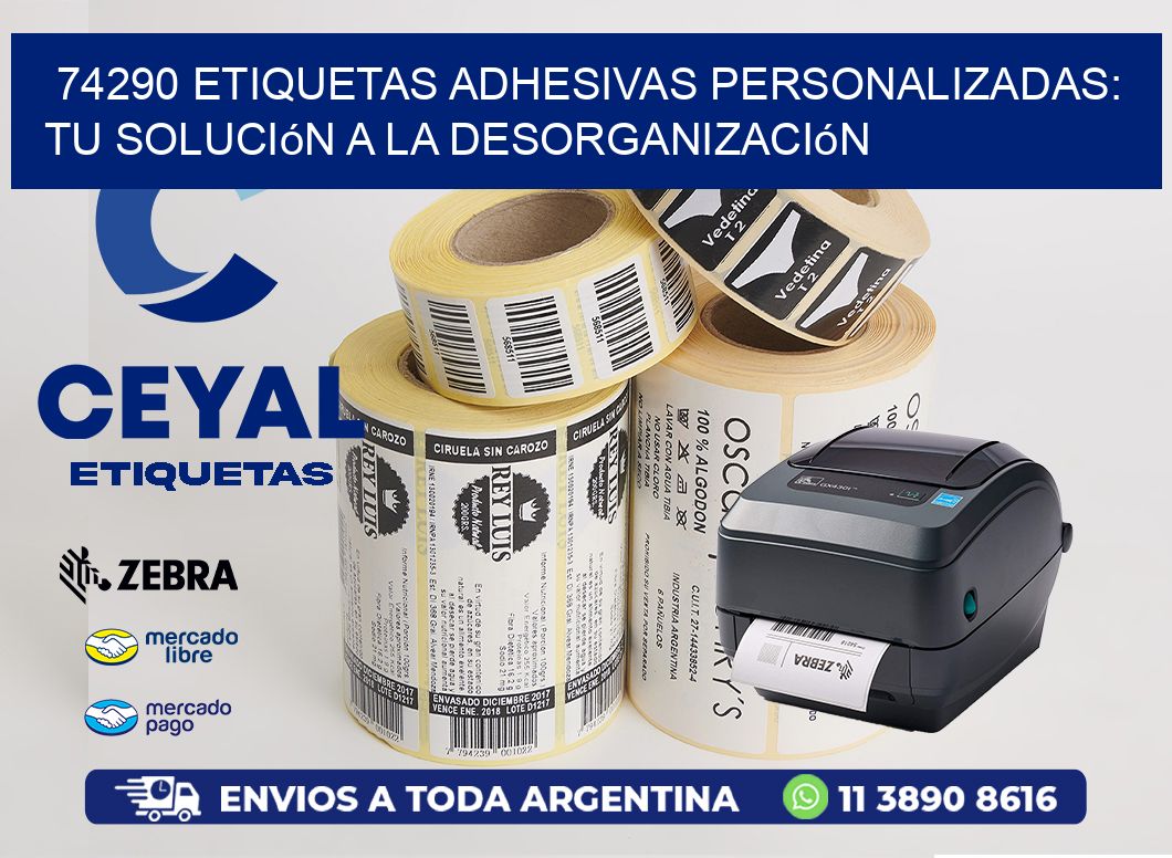 74290 Etiquetas Adhesivas Personalizadas: Tu Solución a la Desorganización