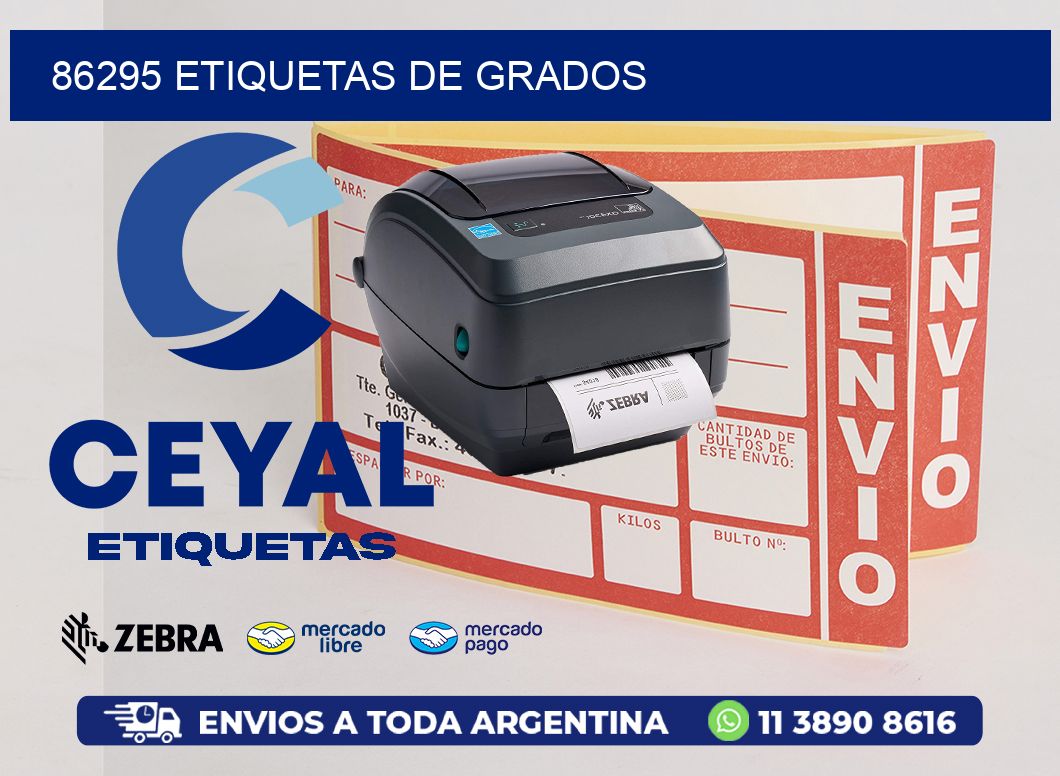 86295 etiquetas de grados
