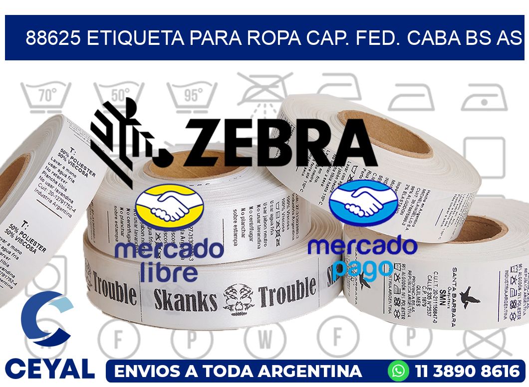 88625 ETIQUETA PARA ROPA CAP. FED. CABA BS AS