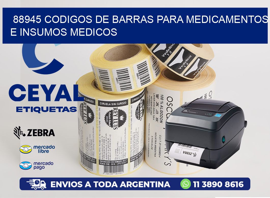 88945 CODIGOS DE BARRAS PARA MEDICAMENTOS E INSUMOS MEDICOS
