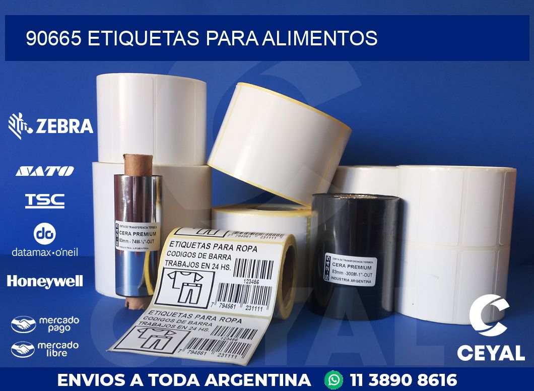 90665 ETIQUETAS PARA ALIMENTOS
