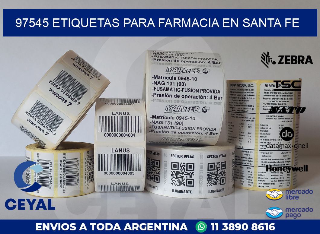 97545 ETIQUETAS PARA FARMACIA EN SANTA FE