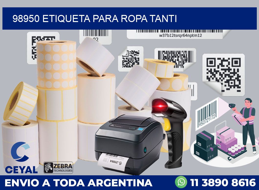 98950 ETIQUETA PARA ROPA TANTI