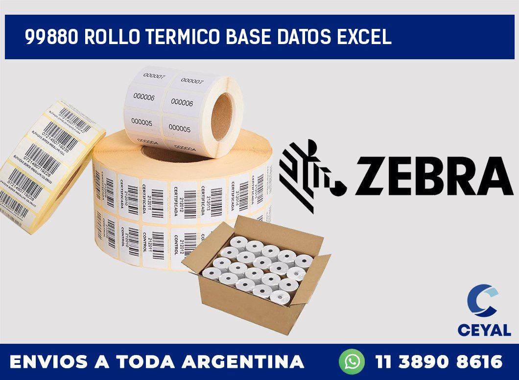 99880 rollo termico base datos excel